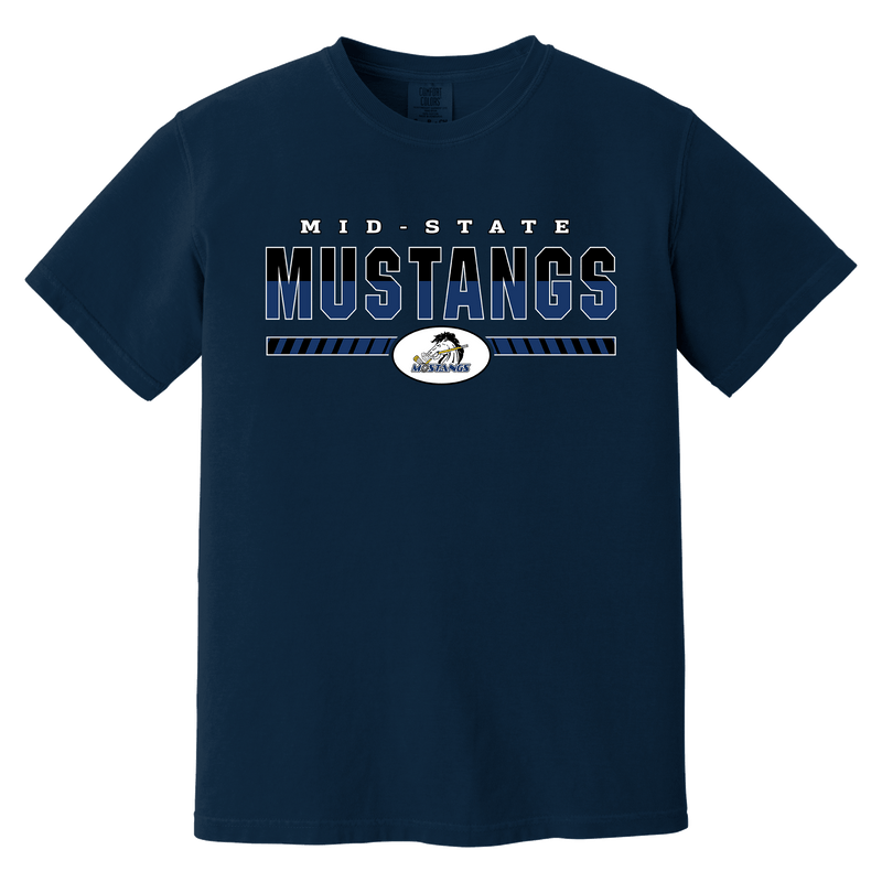 Mid-State Mustangs Heavyweight Ring Spun Tee