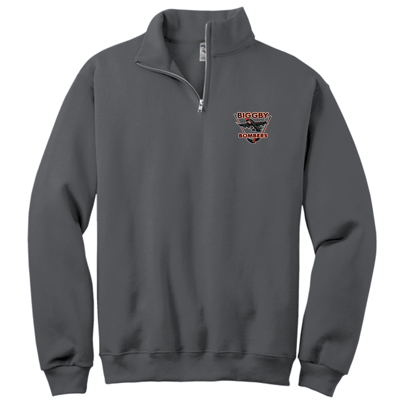 Biggby Bombers NuBlend 1/4-Zip Cadet Collar Sweatshirt