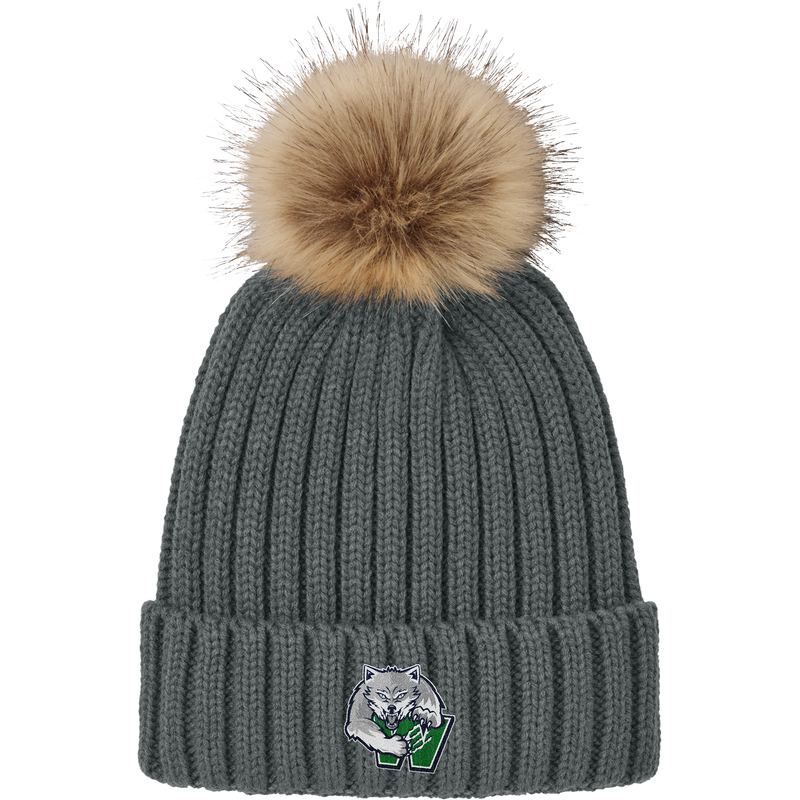 Woodbridge Wolfpack Faux Fur Pom Beanie