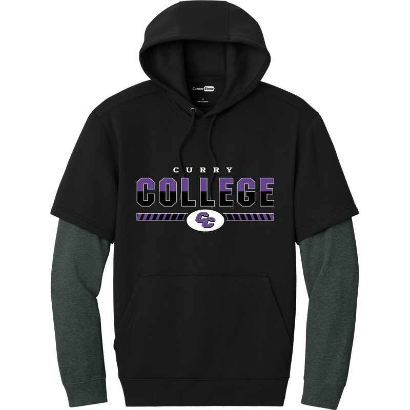 Curry College Tough Fleece Layered Hoodie