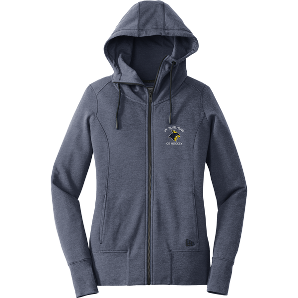 Delaware Jr. Blue Hens New Era Ladies Tri-Blend Fleece Full-Zip Hoodie