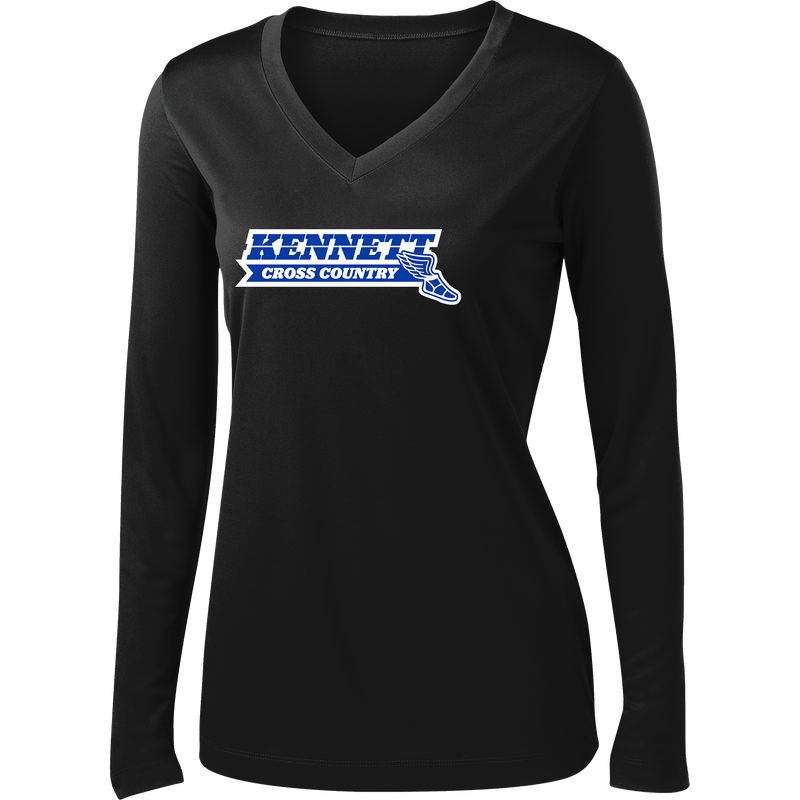 Kennett Track Ladies Long Sleeve PosiCharge Competitor V-Neck Tee