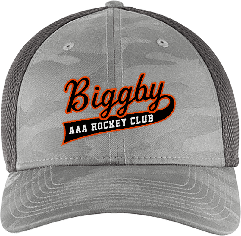 Biggby Coffee AAA New Era Tonal Camo Stretch Tech Mesh Cap