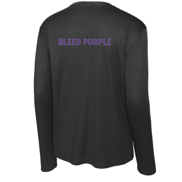 Curry College (Bleed Purple Hockey) Youth Long Sleeve PosiCharge Competitor Tee